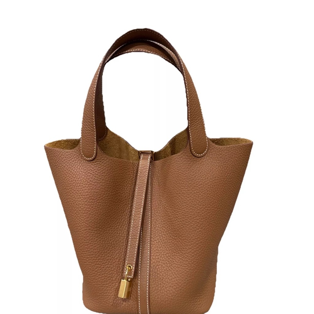 Hermes 2024 Taurillon Clemence Picotin Lock 22 MM GOLD New